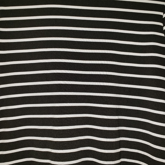 Black and White Stripe Dress/Shirt Size L - Picture 2 of 6